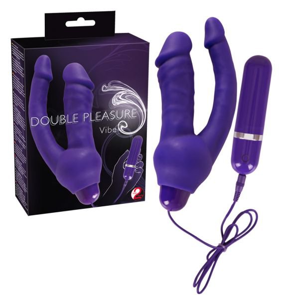582123 Двойной вибратор Douple Vibrator Purple 9,5 см х 3 см и 12,5 см х 2,3 см