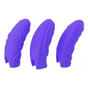 170147 Набор фиолетовых силиконовых насадок на пальцы 3 шт