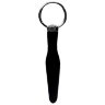 514888 Плаг анальный черный с кольцом на палец Key to your butt 10,5 см х1-2 см