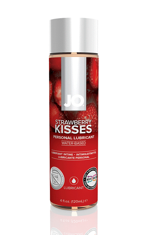 40118 Ароматизированный любрикант на водной основе JO Flavored Strawberry Kiss 120мл