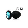 70502-05 Силиконовая втулка черная, цвет кристалла голубой 9,5 см х 4,2 см