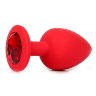 70602-16 Силиконовая втулка красная, цвет кристалла красный 9,5 см х 4,2 см