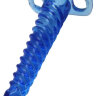 31023 Анальный конус-спираль синий 16 см