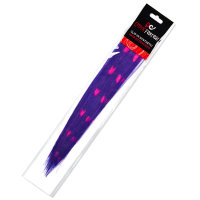 08 Цветные CLIP-IN локоны фиолетовые с розовыми сердечками