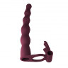 1202-02 Вибронасадка для двойного проникновения Pure Passion Jungle Bunny Wine red