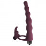 1202-02 Вибронасадка для двойного проникновения Pure Passion Jungle Bunny Wine red