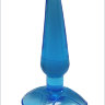 30494-3 Анальная пробка Butt Plug на присоске голубая 11 см х 1,5 см