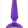 30494-2 Анальная пробка Butt Plug на присоске фиолетовая 11 см х 1,5 см