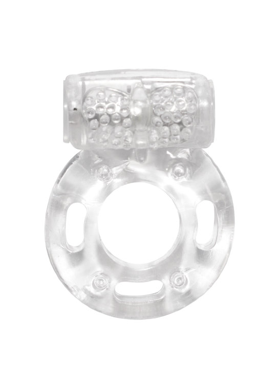 0114-80 Эрекционное кольцо с вибрацией Rings Axle-pin white