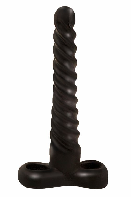 42530 Плаг анальный черный Swirl 14 см х 2,5 см