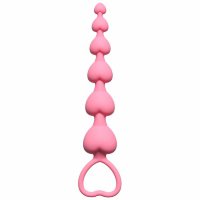4101-01 Анальная цепочка Heart's Beads Pink
